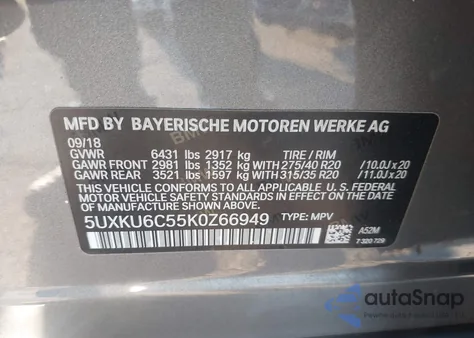 2019 BMW X6 xDrive50I из США, поврежденный, VIN 5UXKU6C55K0Z66949